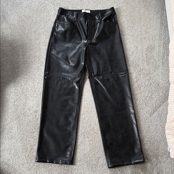 Abercrombie & Fitch Pants - High Rise 90s Relaxed Vegan Leather Pant